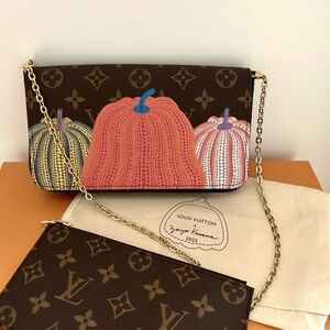 Louis Vuitton x Yayoi Kusama Pochette Felicie pumpkin NEW with box an dust bag